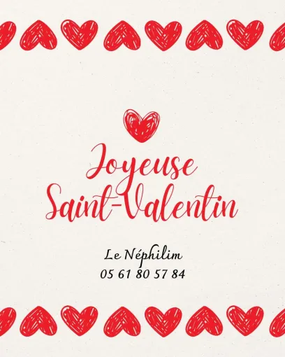 Un menu unique pour la Saint-Valentin au Néphilim, Escalquens, Le Néphilim
